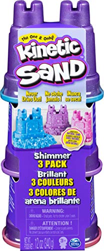 Kinetic Sand-Schimmer Sand 3er Pack Arena Brillante (3 Unidades, 340 g), Color no se Puede aplicar. (Spin Master 6053520)