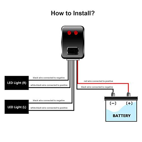 Kinstecks ​​Controlador estroboscópico con flash LED de 2 vías Controlador multifunción LED Módulo de luz estroboscópica diurna con 10 modos intermitentes para motocicletas Coches Camiones