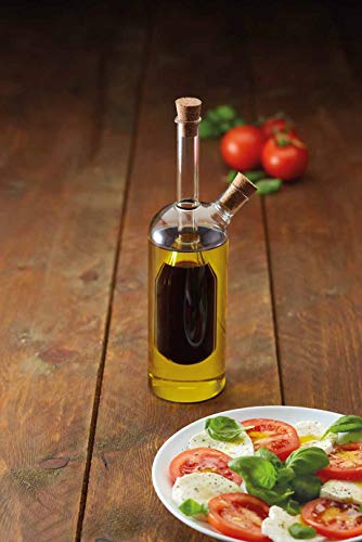 Kitchencraft World of Flavours – Dispensador de aceite de oliva y vinagre botella – de cristal, transparente