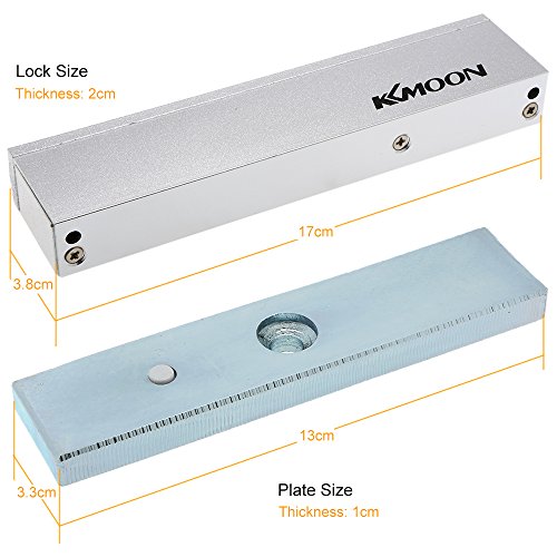 KKmoon Kit Sistema de Control Acceso Controlador Contraseña + 180KG / 396lb Cerradura Magnética Eléctrica + Interruptor + DC12V Fuente de Alimentación + 10 Tarjeta RFID 125KHz