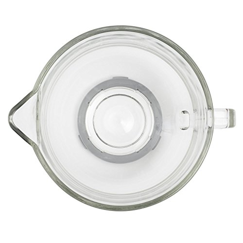 KLARSTEIN Bella Glass Bowl - Bol de cristal, Bol mezclador, Accesorio para robot de cocina Bella 2G y Lucia 2G, 2,5L, Resistente, Indicador litros y mililitros, 24x17x30cm