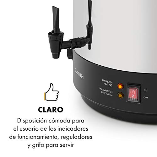 Klarstein KonfiStar 60 olla para confituras - caldera de cocción, Termo para bebidas, 60 litros, 30-110 °C, Programable 20-120 min, Conserva la temperatura, Sabor genuino, Acero inoxidable