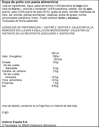 Knorr - Pollo con Fideos, 1L