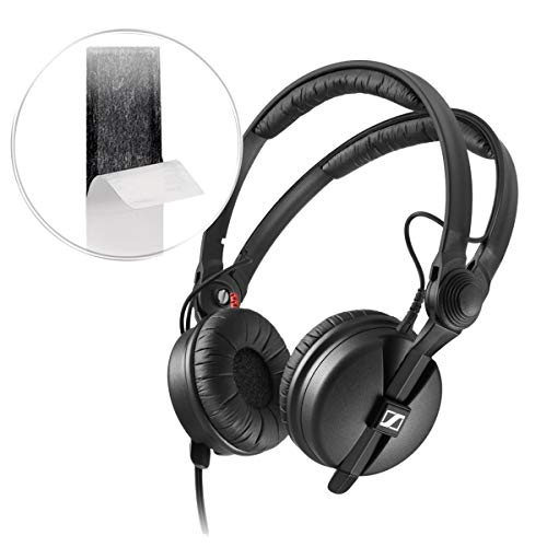 kwmobile Almohadilla para Diadema Compatible con Sennheiser HD25 / HD25 Plus - Banda de Cuero sintético - Negro