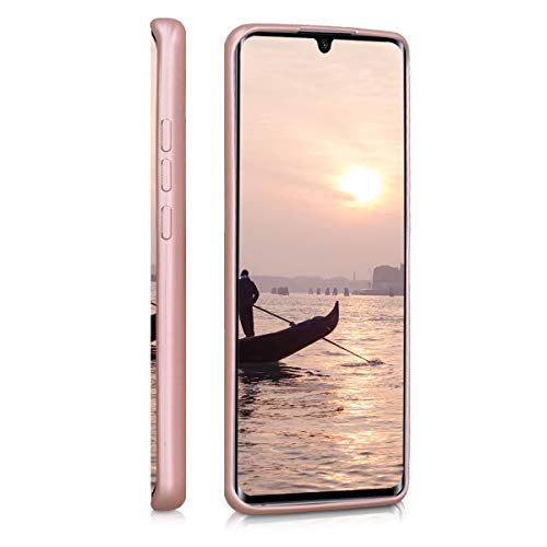 kwmobile Funda Compatible con Xiaomi Mi Note 10 / Note 10 Pro - Carcasa móvil de Silicona - Protector Trasero en Oro Rosa Metalizado