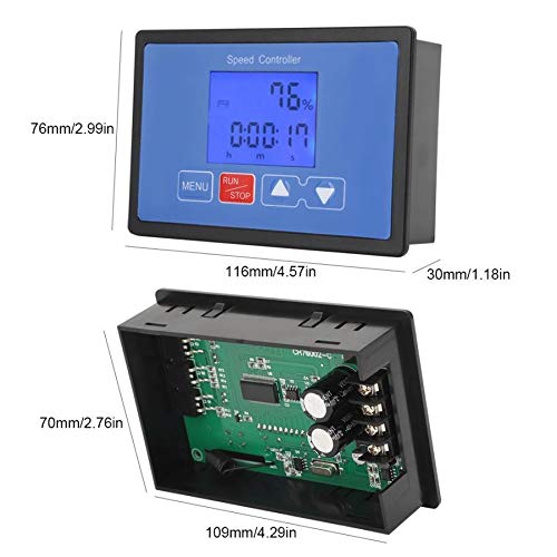 L-Yune,bolt 1 Juego de Control Remoto del Motor del Cepillo DC Controller 6.5V-55V 30A LCD Motor Cycle Run Stop Timer /