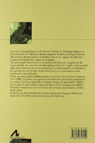 La traducción especializada: (en inglés y español en géneros de economía y empresa) (Bibliotheca Philologica)