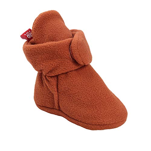 Lacofia Zapatos de calcetín de bebé Invierno Botas Antideslizantes de Suela Blanda para bebé niño o niña marrón 0-6 Meses