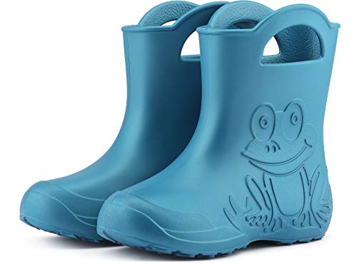 Ladeheid Botas de Agua en EVA Unisexo Niños Niñas LA-CA-01 (Azul Metálico, 22/23 EU)