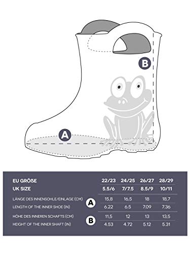 Ladeheid Botas de Agua en EVA Unisexo Niños Niñas LA-CA-01 (Azul Metálico, 22/23 EU)