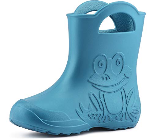 Ladeheid Botas de Agua en EVA Unisexo Niños Niñas LA-CA-01 (Azul Metálico, 22/23 EU)