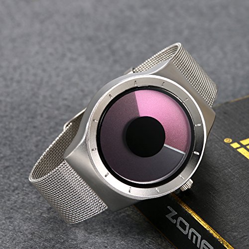 Lancardo Reloj Comercial Analógico Mostración de Tiempo Especial sin Agujas Dial Forma de Remolino Pulsera Electrónica de Cuarzo Casual Chulo para Hombre/Mujer/Pareja – 3PCS