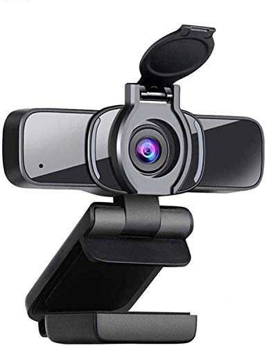 LarmTek Webcam HD 1080p con Obturador De Privacidad,Cámara Web para PC,Cámara Portátil con Micrófono,Videollamadas De Pantalla Panorámica y Soporte De Grabación para Conferencia,W3