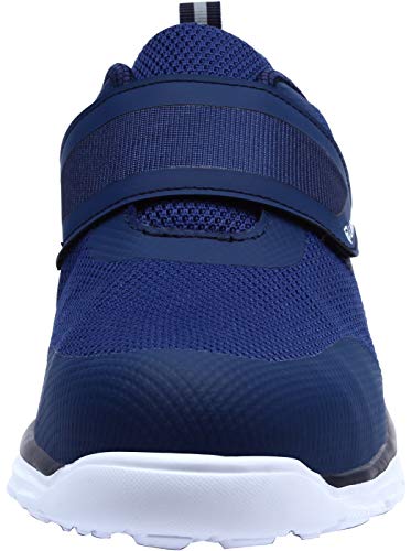 LARNMERN Zapatos de Seguridad Hombres LM180121 SBP Zapatillas de Trabajo con Punta de Acero Ultra Liviano Reflectivo Transpirable(41 EU,Azul Blanco)