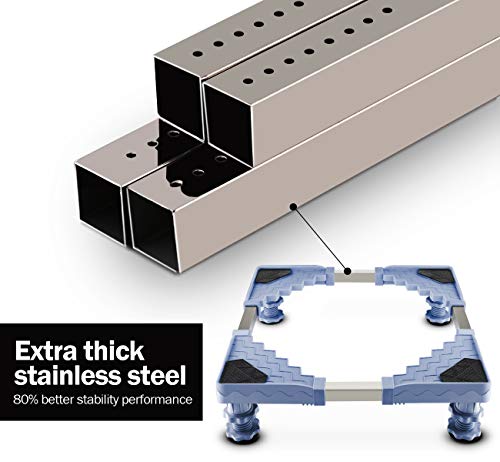 Lavadora Socket de estructura para frigorífico ajustable zócalo para secadora, lavadora y Combi （ 50 – 66 cm ）