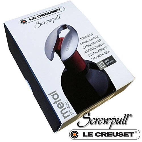 Le Creuset - Bottle Wine Cortador de láminas - Mod. METAL CLASSIC FC-400S - Metal satinado claro - Screwpull