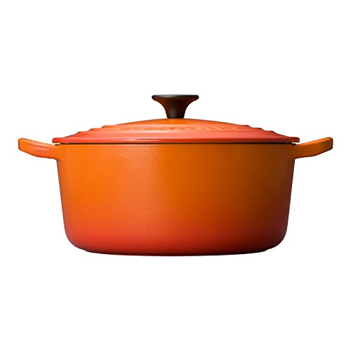 LE CREUSET COCOTTE Redonda, Hierro Fundido, Volcánico, 22 cm