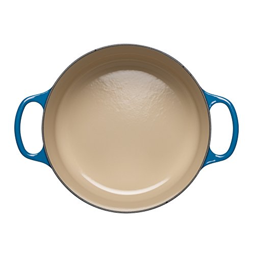 Le Creuset Evolution Cocotte con Tapa, Redonda, Todas Las Fuentes de Calor Incl. inducción, 3,3 l, Hierro Fundido, Azul(Marseille), 22 cm