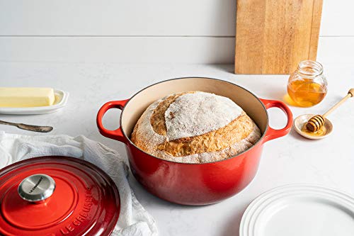 LE CREUSET Evolution Cocotte con Tapa, Redonda, Todas Las Fuentes de Calor Incl. inducción, 3,3 l, Hierro Fundido, Rojo (Cereza), 22 cm