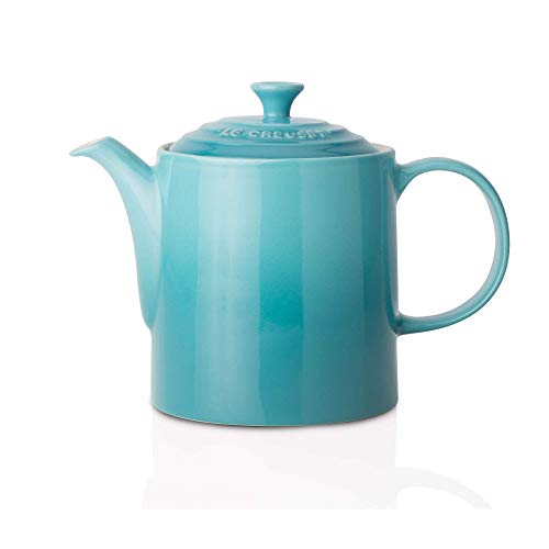 Le Creuset Tetera clásica, Redonda, 1.3 L, Cerámica de gres, Azul Caribe