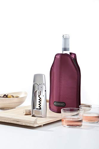 LE CREUSET WA126 Funda enfriadora para Botellas de Vino o Cava, Tejido Impermeable, Burdeos