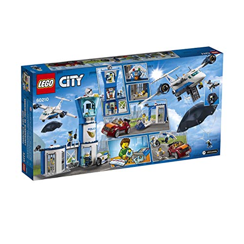 LEGO City Police - Policía Aérea: Base de Operaciones, Juguete de Avión y Aventuras para Construcción, Incluye Paracaídas Eyectable (60210)