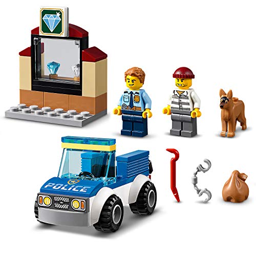 LEGO City Police - Policía: Unidad Canina, Set de Construcción, Incluye Coche de Policía de Juguete, Agente de Policía y Perro Policía, un Escenario de Joyería, y un Ladrón (60241)