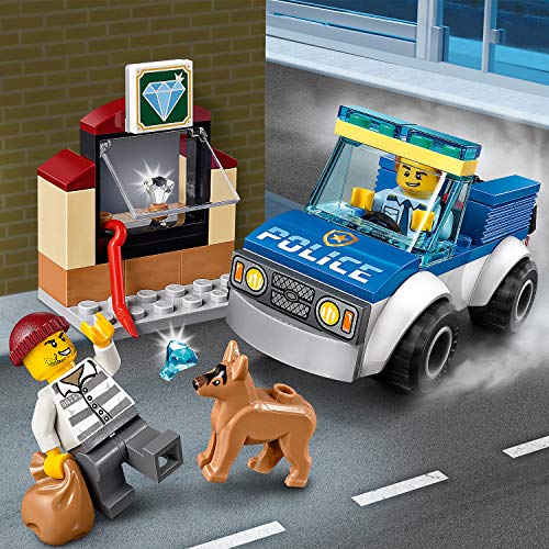 LEGO City Police - Policía: Unidad Canina, Set de Construcción, Incluye Coche de Policía de Juguete, Agente de Policía y Perro Policía, un Escenario de Joyería, y un Ladrón (60241)