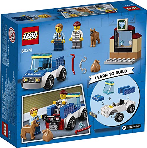 LEGO City Police - Policía: Unidad Canina, Set de Construcción, Incluye Coche de Policía de Juguete, Agente de Policía y Perro Policía, un Escenario de Joyería, y un Ladrón (60241)