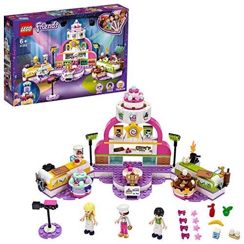 LEGO Friends - Concurso de Repostería, Juguete de Construcción, Programa de Televisión de Comida: Pasteles y Dulces, Incluye Jueza y Trofeo, a Partir de 6 Años (41393)