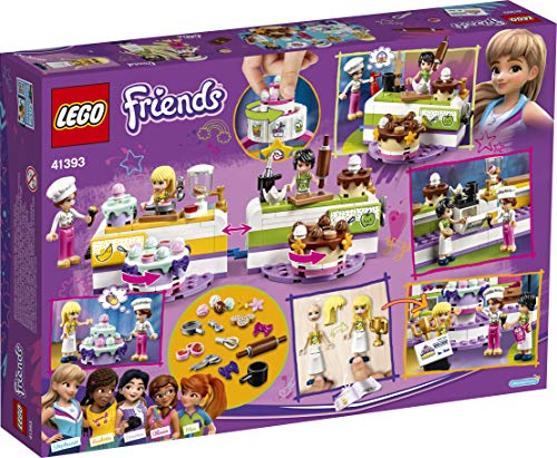 LEGO Friends - Concurso de Repostería, Juguete de Construcción, Programa de Televisión de Comida: Pasteles y Dulces, Incluye Jueza y Trofeo, a Partir de 6 Años (41393)