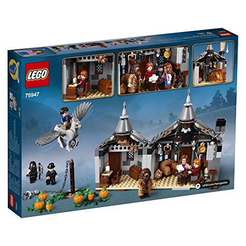 LEGO Harry Potter - Cabaña de Hagrid Rescate de Buckbeak, Juguete de Construcción con Hipogrifo, Incluye Minifiguras de Harry, Ron y Hermione (75947)