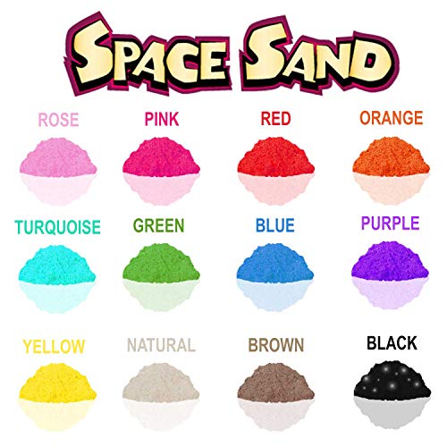 Leo & Emma Space Sand, Original Beach Sand 1Kg Muchos Colores (Violeta)