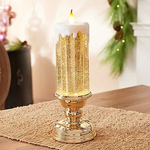 Liamostee Rechargeable Colour Electronic LED Waterproof Candle with Glitter Colour Changing LED Water Candle