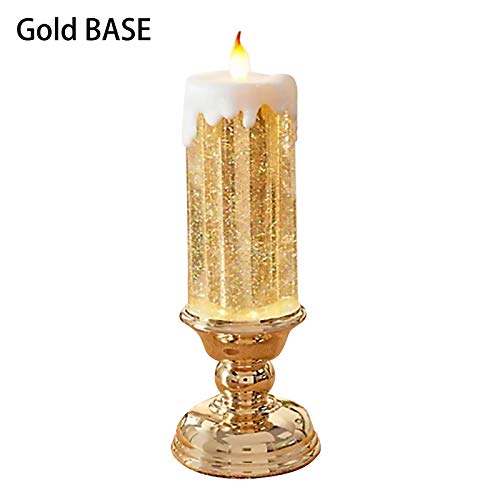 Liamostee Rechargeable Colour Electronic LED Waterproof Candle with Glitter Colour Changing LED Water Candle