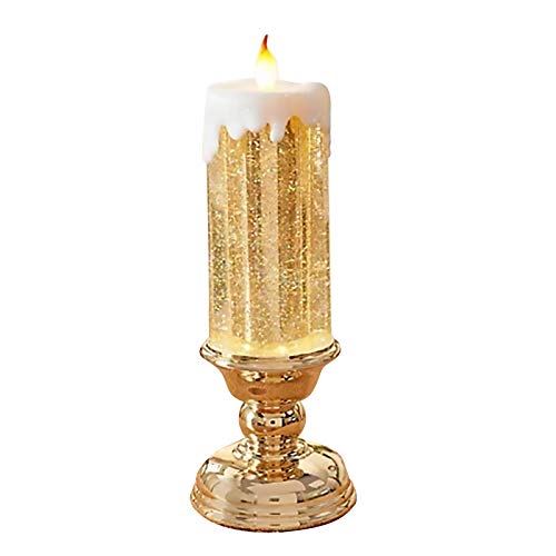 Liamostee Rechargeable Colour Electronic LED Waterproof Candle with Glitter Colour Changing LED Water Candle