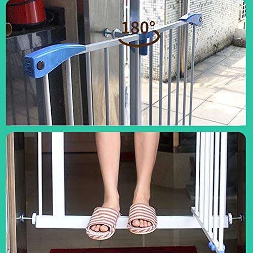 LICHUN Fácil De Pasar/Instalar Barrera De Seguridad Escalera Puerta for Niños Perros Abre La Puerta En Dos Direcciones, Ancho Escalable (Color : H 76CM, Size : W 125-132CM)