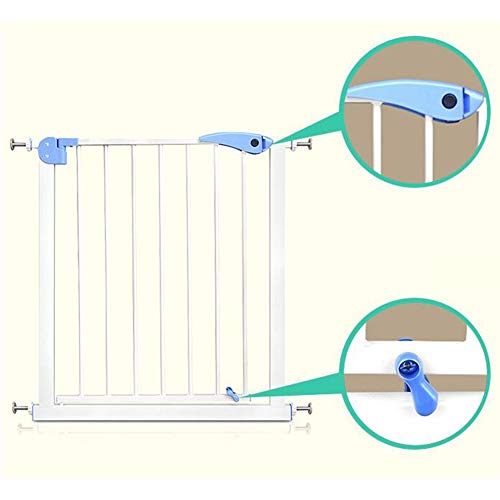 LICHUN Fácil De Pasar/Instalar Barrera De Seguridad Escalera Puerta for Niños Perros Abre La Puerta En Dos Direcciones, Ancho Escalable (Color : H 76CM, Size : W 125-132CM)