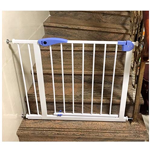 LICHUN Fácil De Pasar/Instalar Barrera De Seguridad Escalera Puerta for Niños Perros Abre La Puerta En Dos Direcciones, Ancho Escalable (Color : H 76CM, Size : W 125-132CM)