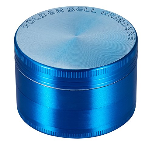 LIHAO 2" Grinder 4 Piezas Grinder Metálico con Rascador Polen para Hierbas y Especias (5cm, Azul)