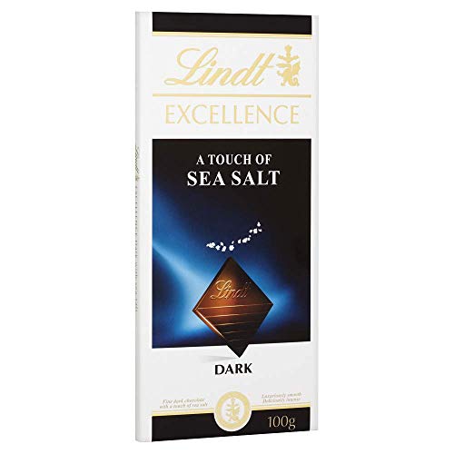 Lindt Excellence – Tableta de chocolate negro con un toque de flor de sal, 100 g