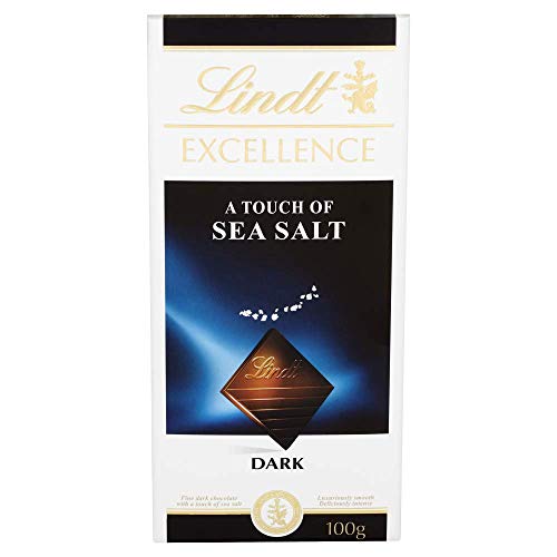 Lindt Excellence – Tableta de chocolate negro con un toque de flor de sal, 100 g