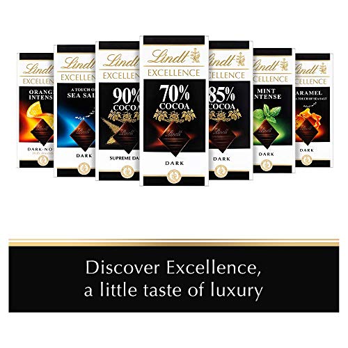 Lindt Excellence – Tableta de chocolate negro con un toque de flor de sal, 100 g