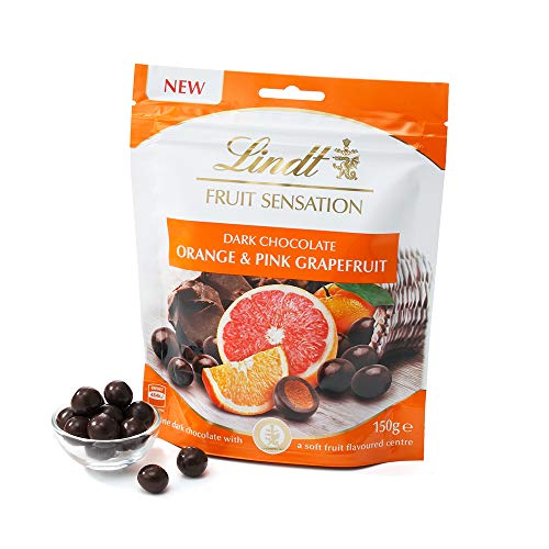 LINDT - SENSATION FRUIT - NARANJA Y POMELO RECUBIERTO DE CHOCOLATE - 150 GR