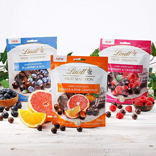 LINDT - SENSATION FRUIT - NARANJA Y POMELO RECUBIERTO DE CHOCOLATE - 150 GR