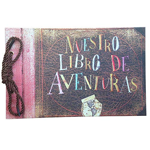 LINKEDWIN Nuestro Libro De Aventuras, our adventure book, Nuestro libro de aventuras, Álbum de fotos temáticas en versión en español, Libro de recuerdos de bricolaje, Libro de visitas de boda