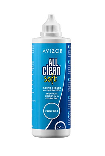 Líquido de lentillas AVIZOR All Clean Soft. Solución única para limpieza y desinfección de todo tipo de lentes de contacto blandas. 3 x 350 ml