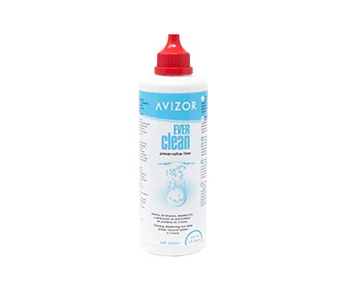 Líquido de lentillas AVIZOR EVER CLEAN 2 x 350 ml. Solución para limpieza y desinfección de todo tipo de lentes de contacto.