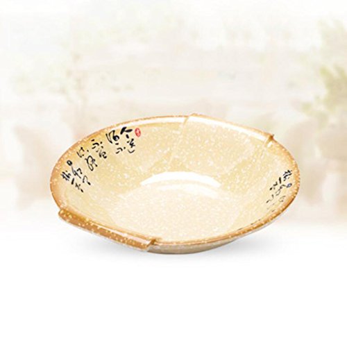 Liuyu Cocina Inicio Imitación de Porcelana de Pescado hervido Bowl Sopa Bowl Hotel Cuenco Grande de la Sopa Cuenco del Plato Cuenco de Pescado en vinagre más Espeso (Tamaño : 28cm)