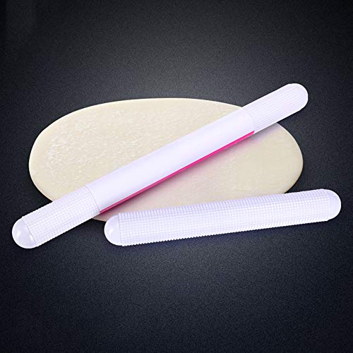 LIZHAIMING Punto Flotante De Escape Rodillo Antiadherente Resina ABS Herramientas Cocina Superficie De Cocción Rodillo Grande para Los Fideos De Pasta De Azúcar De La Galleta Blanco Pizza,37CM